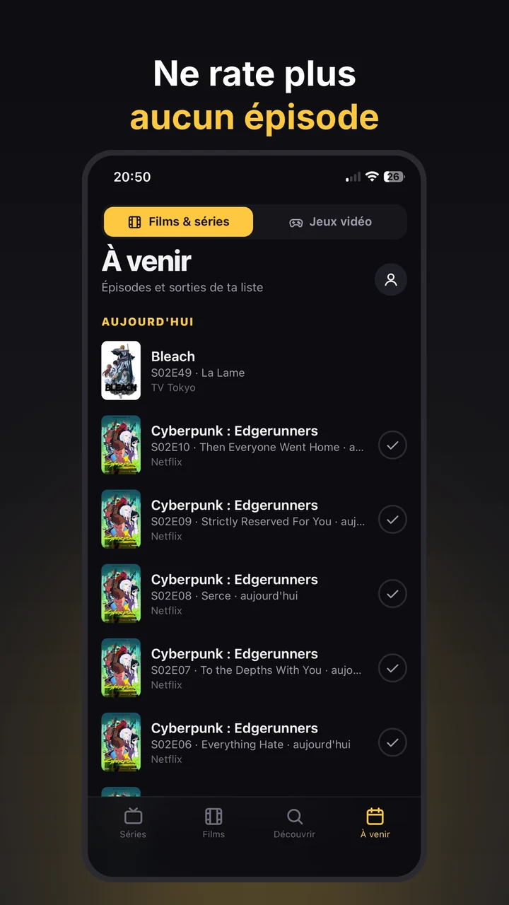 À venir : les prochains épisodes de tes séries